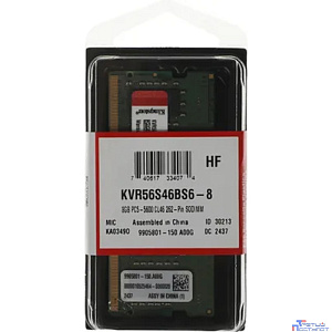 Kingston 8GB 5600MT/s DDR5 Non-ECC CL46 SODIMM 1Rx16 KVR56S46BS6-8