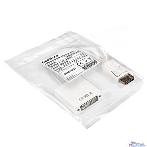 Exegate EX284909RUS Кабель-переходник DisplayPort-DVI ExeGate EX-DPM-DVIF-0.15 (20M/19F, 0,15м)
