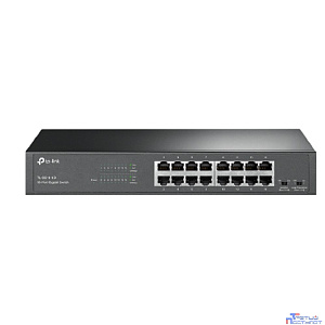 TP-Link TL-SG1016D Коммутатор с 16 гигабитными портами для размещения на столе или в стойке