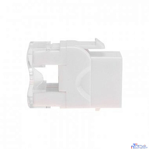 Rexant (02-0060-1) Модуль Keystone Jack RJ-45(8P8C), UTP неэкранированный, CAT 5e, тип 180 градусов, с пылезащитной шторкой, белый PRO