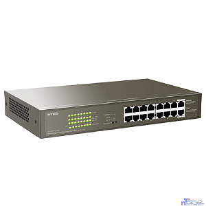 TENDA TEG1116P-16-150W Коммутатор в стойку 16-Ports 10/100/1000 Base-T 16-Ports PoE(PoE бюджет 135W)