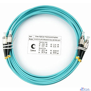 Cabeus FOP-50-FC-FC-5m Шнур оптический duplex FC-FC 50/125 mm OM3 5м LSZH