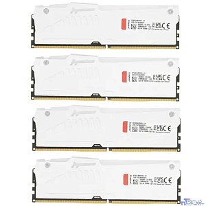 Память оперативная/ Kingston 64GB 6000MT/s DDR5 CL40 DIMM (Kit of 4) FURY Beast White RGB XMP