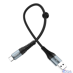 HOCO HC-10567 X38/ USB кабель Type-C/ 1m/ 2.4A/ Нейлон/ Black