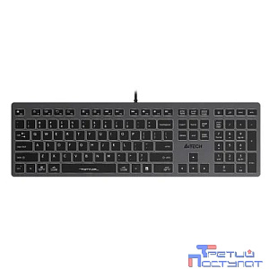 Клавиатура A4TECH Fstyler FX60,  USB, серый [fx60 grey / white]