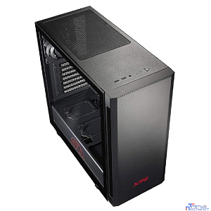 XPG INVADER BLACK (INVADER-BKCWW) (Midi-Tower, черный, TG, 120mm fan*2)