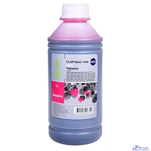 Cactus CS-EPT6643-1000 Чернила для Epson L100/L110/L120/L132/L200/L210/L222/L300/L312/L350/L355/L362/L366/L456/L550/L555/L566/L1300, пурпурный, 1000мл