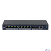 DAHUA DH-SG4010-2F 10-портовый управляемый коммутатор, уровень L2, 8xRJ45 1Gb, 2xSFP 1Gb uplink, коммутация 20 Гбит/с, MAC-таблица 8К, металл