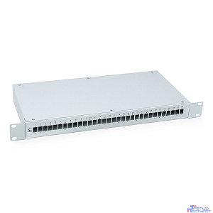 Cabeus FO-19-32SC Кросс бокс оптический 19" на 32 SC (LC duplex) со сплайс-кассетой и КДЗС (без пигтейлов и проходных адаптеров)