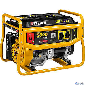 STEHER Бензиновый генератор, 5500 Вт [GS-6500]