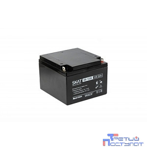 АКБ БАСТИОН SKAT SB 1226 AGM 12V 26Ач I зар.7,8А, B1 (под болт М5) гарантия 18 мес (2537)