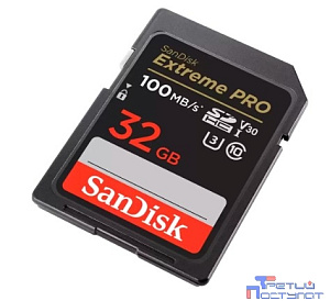 SecureDigital 32GB SanDisk Extreme Pro SD UHS I  Card for 4K Video for DSLR and Mirrorless Cameras 100MB/s Read & 90MB/s Write, Lifetime Warranty