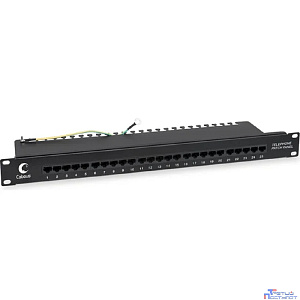Cabeus PL-25-TEL-Dual IDC Патч-панель 19" (1U), 25 портов RJ-45, Dual IDC (телефонная раскладка)