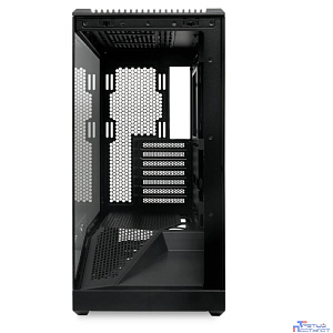 Case HSPD F711, Panoramic Full Tower, Black, TG, 0.7 SPCC, no fans ATX, mATX, mITX 190/420/280mm 2x2.5", 2x3.5", 7xPCI 1xUSB-A 3.0, 1xUSB-C 445x235x475mm