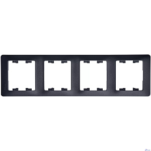 Systeme electric GSL000704 GLOSSA 4-постовая РАМКА, горизонтальная, АНТРАЦИТ