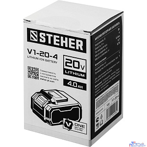 STEHER Аккумуляторная батарея,20В 4 Ач Li-Ion тип V1  [V1-20-4]