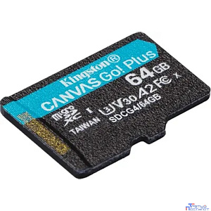 Micro SecureDigital 64GB Kingston SDCG4/64GBSP Canvas Go! Plus V30 A2 w/o adapter