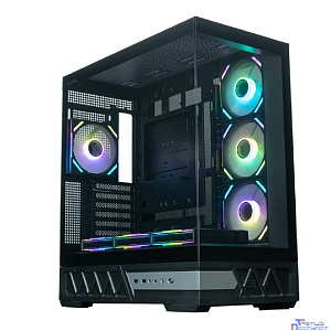 Корпус XASTRA Q700 7ARGB-FS-C10-UC Black ATX/Aquarium/Screewless/7x120mm ARGB PWM Daisy Chain FS fans/Argb+PWM HUB 10port/Type C / Q700-7FS12A-C10-UC