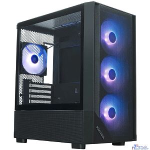 XASTRA Корпус  A401M 4ARGB-V2 Black mATX/Mesh /ScrewlessTG+mesh panel/ 4x120mm ARGB PWM FC fans/ A401M-V2-4FC12A