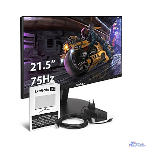 LCD ExeGate 21.5" EP2207 SmartView черный {IPS LED Grade A+, FHD, 1920x1080 75hz 5ms 16:9 250cd 1000:1 178/178 D-Sub HDMI VESA регулировка наклона экрана} [EX295588RUS]