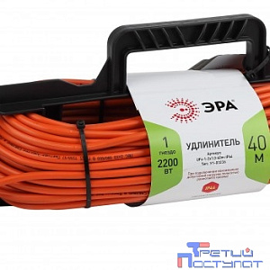 Эра Б0046824 Удлинитель силовой UFx-1-2x1.0-40m на рамке б/з 1 гн 40м ПВС 2х1