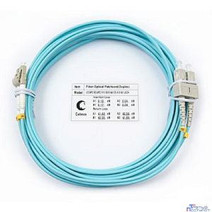 Cabeus FOP-50-LC-SC-5m Шнур оптический duplex LC-SC 50/125 mm OM3 5м LSZH