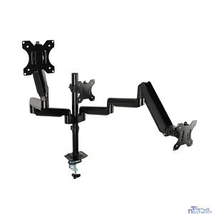 Кронштейн для монитора Filum FL-DMG003TB черный, три монитора, VESA: 75/100, 10-32 дюйма, до 10 кг (00-01215495)