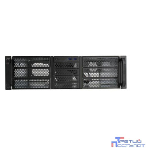 Procase RE306-D6H4-C-48 Корпус 3U server case,6x5.25+4HDD,черный,без блока питания,глубина 480мм,MB CEB 12"x10.5"