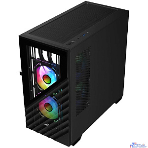 1STPLAYER DK D7 Black / mATX / 3x120mm LED fans / D7-BK-3F1