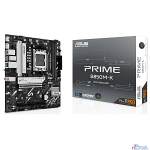 ASUS PRIME B850M-K (Socket AM5, mATX, 2xDDR5(128GB), DP/HDMI, 1xPCIe 5.0x16/1xPCIe 4.0x16, 1xLAN (2.5GbE), 4xSATA 6Gb/s, 2xM.2, 1xType-C, 4xUSB 3.2, 4xUSB 2.0, PS/2)