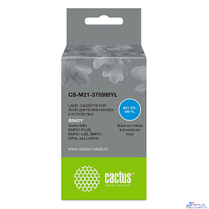 Картридж ленточный Cactus CS-M21-375595YL черный для Brady BMP21-PLUS, BMP21-LAB