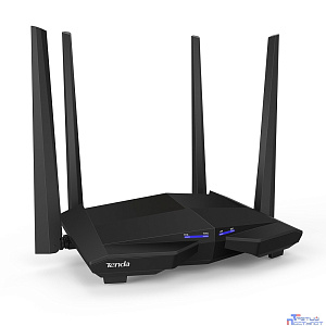 TENDA AC10 Wi-Fi маршрутизатор двухдиапазонный стандарта AC1200 , 4 внешние антенны 6dBi, 1-port 10/100/1000Mbps WAN, 3-ports 10/100/1000Mbps LAN