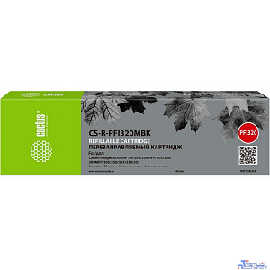Картридж перезаправляемый струйный Cactus CS-R-PFI320MBK PFI-320 черный матовый (260мл) для Canon imagePROGRAF TM-200/200MFP/205/300/300MFP/305/250/255/350/355 без чипа