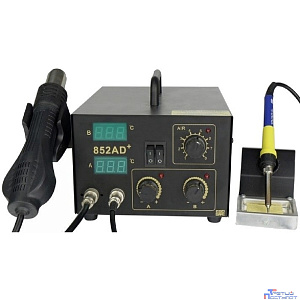 REXANT (12-0724) Паяльная станция (паяльник + термофен) с цифровым дисплеем 100-480°С (R852AD+)