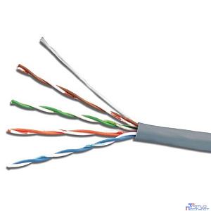 Exegate EX289281RUS Кабель ExeGate UTP4-C5e-CU-S25-IN-LSZH-GR-305 UTP 4 пары кат.5e медь, 25AWG, LSZH, бухта 305м, серый