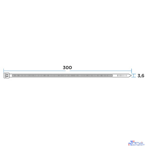 Rexant (67-0300) Стяжка нейлоновая Профессиональная 300x3,6мм, белая (100 шт/уп)