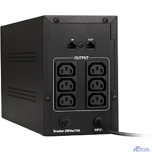 Exegate EP285481RUS ИБП ExeGate SpecialPro UNB-1000.LED.AVR.C13.RJ <1000VA/650W, LED, AVR, 6*IEC-C13, RJ45/11, Black>