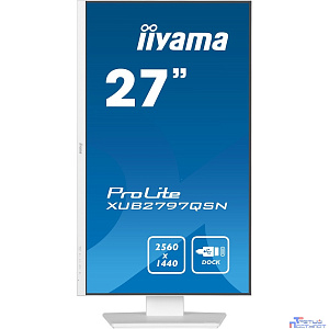 LCD IIYAMA 27" XUB2797QSN-W2 белый {IPS 2560x1440 100Hz 1ms 300cd HDMI DisplayPort(in+out) USB3.2 USB-C3.2(65W) USB-C3.2(15W) RJ-45 2x2W HAS Pivot}