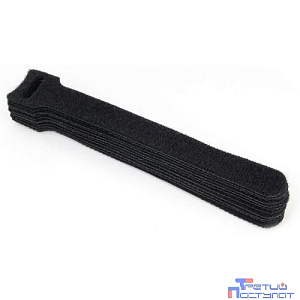 Cablexpert Хомуты-липучки на основе ленты Velcro® VT-110x11BK  110 x 11 мм, черные (12 шт.)