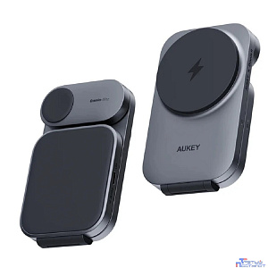 Aukey беспроводное зарядное устройство 3in1 travel Qi2 (AMC-LC-MC312)