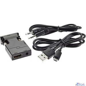 VCOM CA337A Переходник VGA(M)+audio+microUSB --> HDMI(F)1080*60Hz, VCOM <CA337A>[4895182225152]