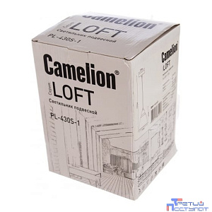 Camelion PL-430S-1 С02 чёрный (Светильник подвесной LOFT, 1х E27, 60Вт, 230В, металл)