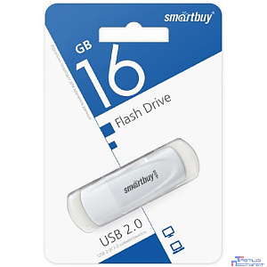 Smartbuy USB Drive 16GB Scout White (SB016GB2SCW)  FD 2.0