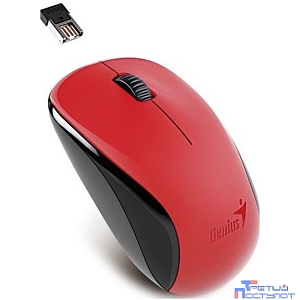 Genius Мышь NX-7005 Red { оптическая, 800/1200/1600 dpi, радио 2,4 Ггц, 1хАА, USB} [31030127103/31030017403]