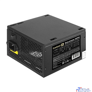 Exegate EX260637RUS-PC Блок питания 350W ExeGate 350PPE (ATX, APFC, PC, КПД 80% (80 PLUS), 12cm fan, 24pin, (4+4)pin, PCIe, 5xSATA, 3xIDE, black, кабель 220V в комплекте)