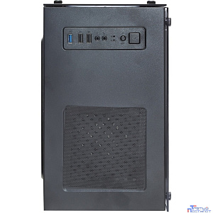 Exegate EX294482RUS Корпус Minitower  Mistery X2-NPX500 (mATX, БП 500NPX с вент. 12 см, 2*USB+1*USB3.0, аудио, черный, 4 вент. 12см с RGB подсветкой, боковая панель - закаленное стекло)