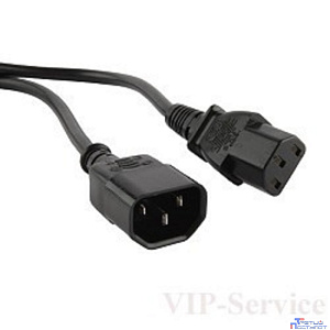 Telecom (TP020-IEC320-C13/C14-1.8-BK) монитор - компьютер (UPS -> устройство) 220V  1.8м [6926123461297]