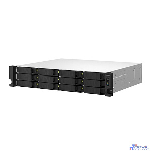 Сетевое хранилище без дисков/ SMB QNAP TS-1264U-RP-4G NAS 12 HDD trays, rackmount 2U, 2 PSU. 4-core Intel Celeron N5095 2.0-2.9 GHz, 8 GB RAM up to 8 GB, 2x2.5 Gigabit Ethernet, 2xUSB 3.2 Gen 2 (10Gbp