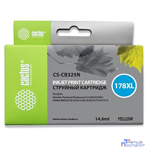 Cactus CB325 (CS-CB325N(CS-CB325)) Картридж №178XL для HP PS B8553/C5383/C6383/D5463 (жёлтый)