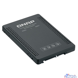 QNAP QDA-A2MAR Адаптер для накопителей, 2,5". 2 слота M.2 2280 SATA SSD. Скорость передачи 6 Гбит/c.